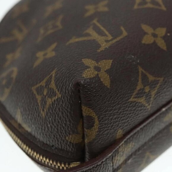 LOUIS VUITTON Monogram Trousse Demi Ronde Cosmetic Pouch LV Auth - Picture 10 of 16